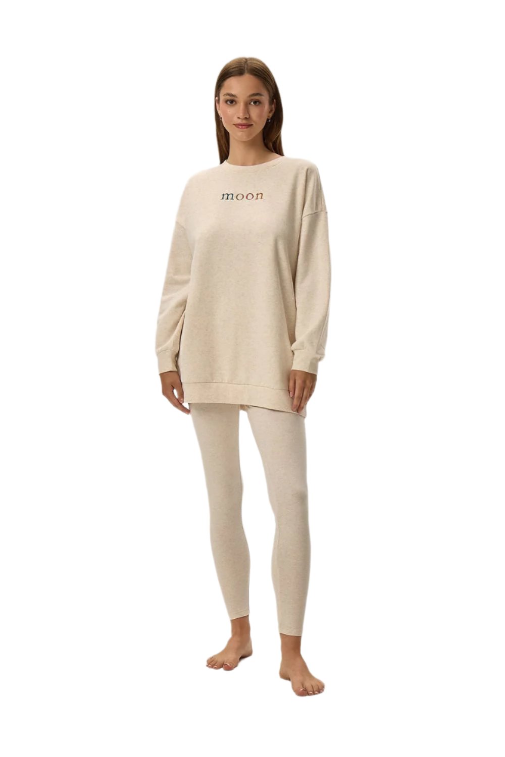 TEEK - Moon Beige 2pc Pajama Leggings Set SLEEPWEAR TEEK MH S