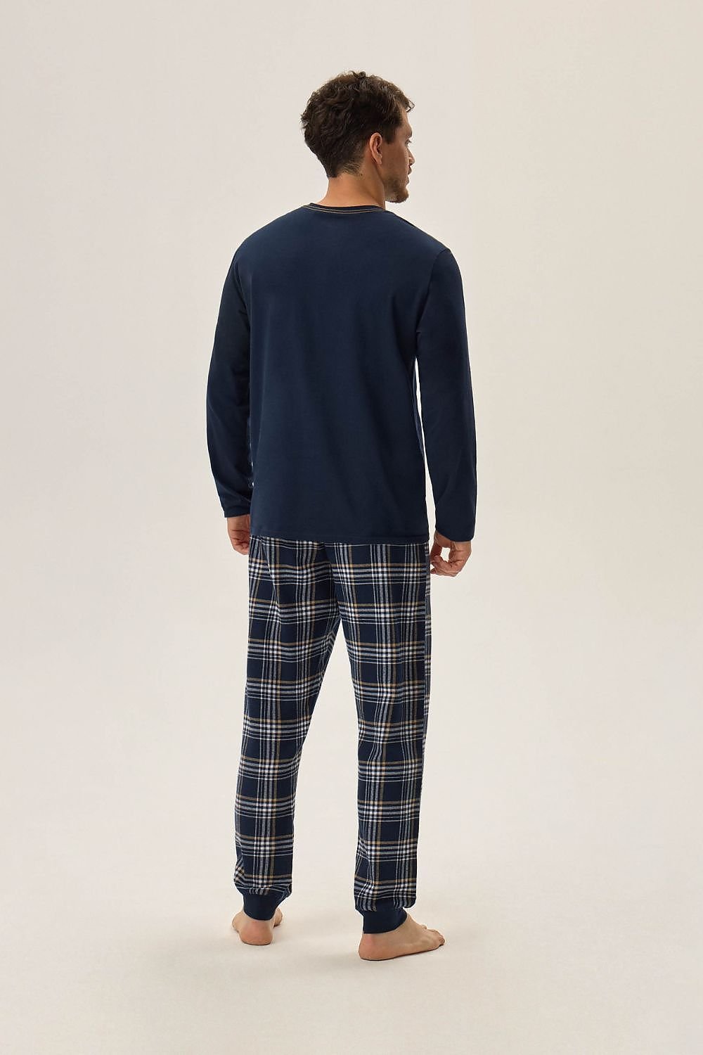 TEEK - Mens Solid Plaid Mix Kind Sleeve Pants Pajamas SLEEPWEAR TEEK MH