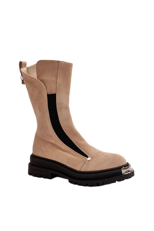 TEEK - Minimized Plate Zippered Stretch Boots SHOES TEEK MH 6.5