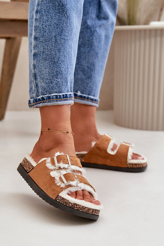 TEEK - Fluff Double Buckle Sandals SHOES TEEK MH brown 37