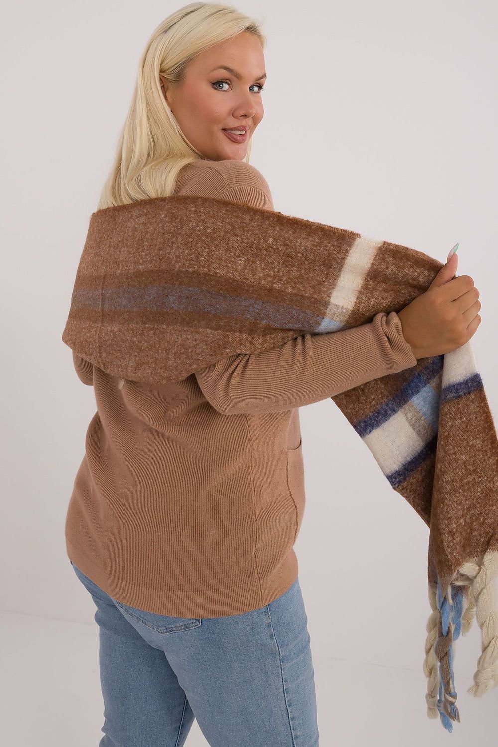 TEEK - Big Plaid Fringe Scarf SCARF TEEK MH
