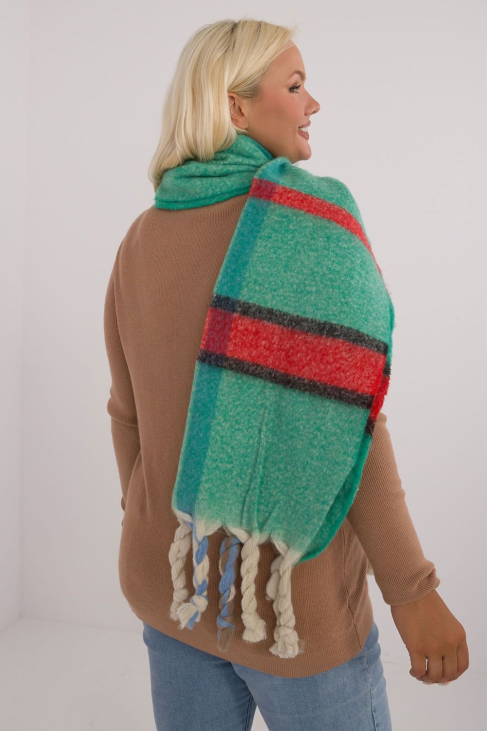 TEEK - Big Plaid Fringe Scarf SCARF TEEK MH
