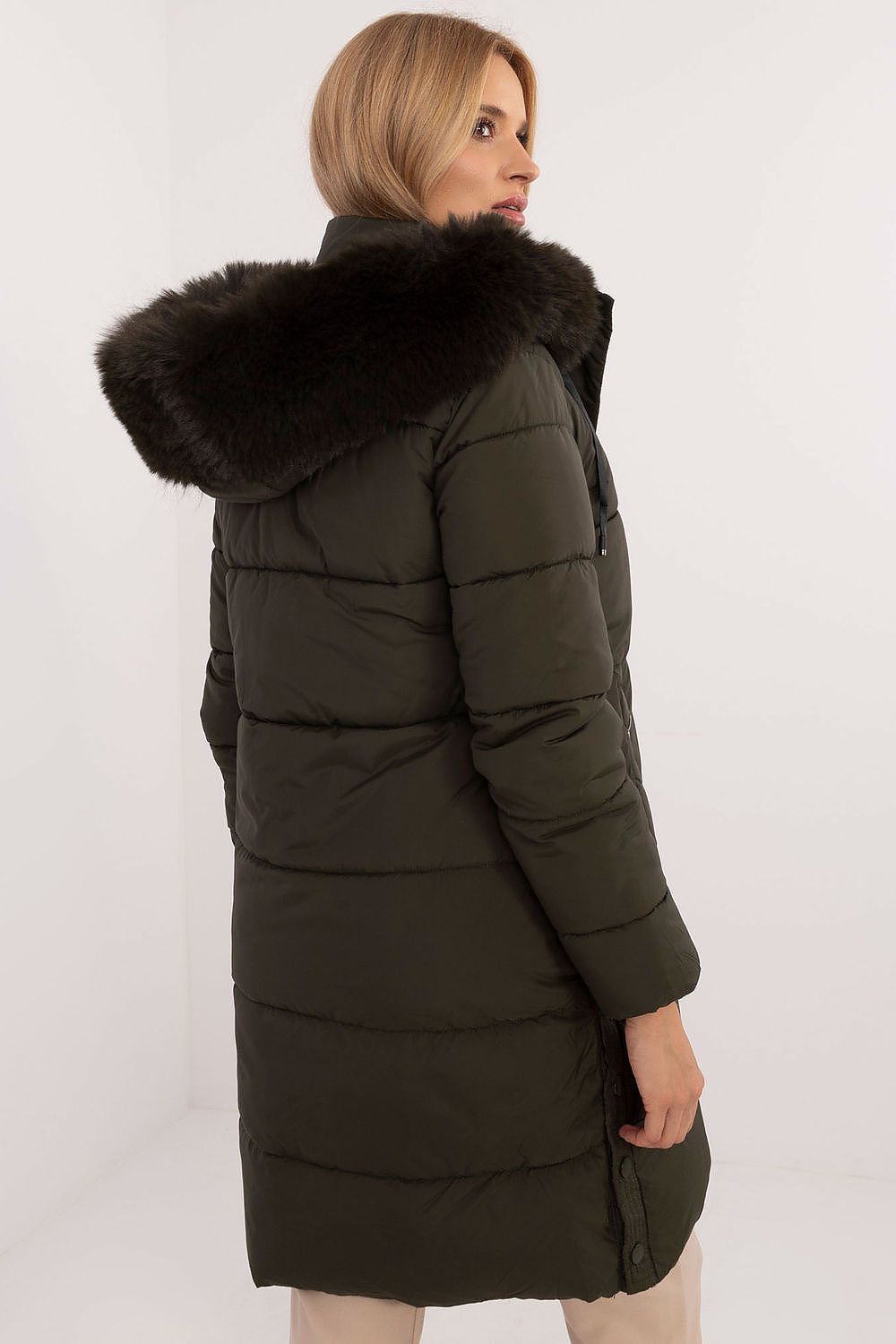 TEEK - Internal Plaid Quilted Fluff Hood Coat COAT TEEK MH