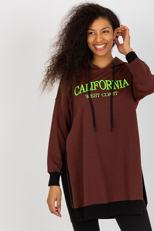 TEEK - California Super Split Hooded Sweatshirt TOPS TEEK MH brown One Size