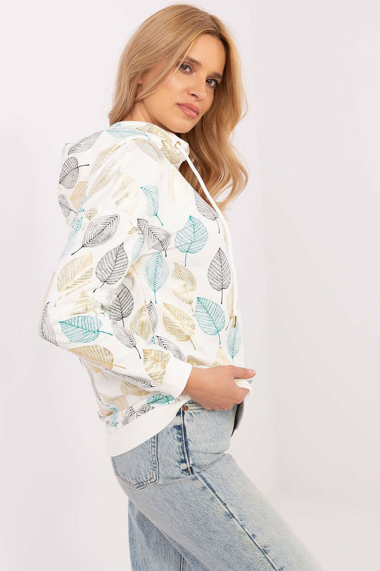 TEEK - Patterned Big Neck Hoodie Sweatshirt TOPS TEEK MH