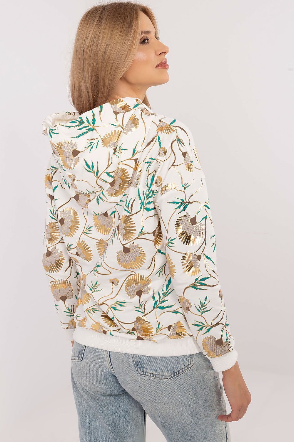 TEEK - Patterned Big Neck Hoodie Sweatshirt TOPS TEEK MH