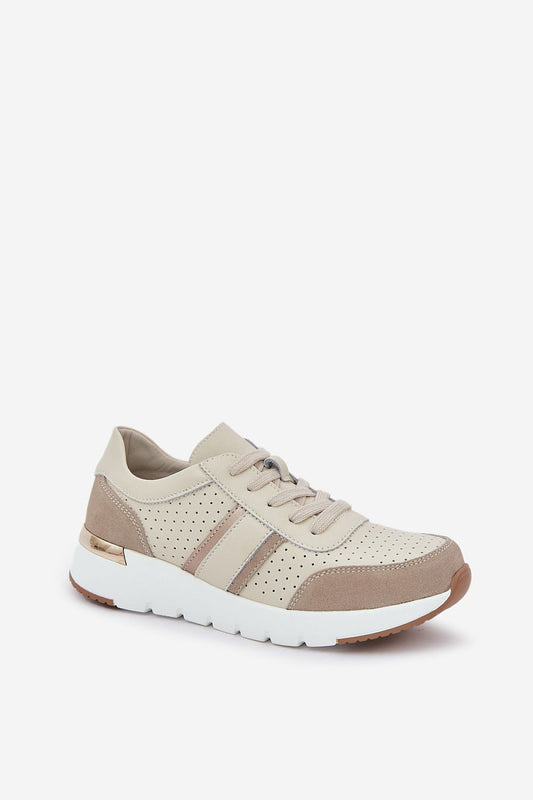TEEK - Beige Laced Street Sport Sneakers SHOES TEEK MH