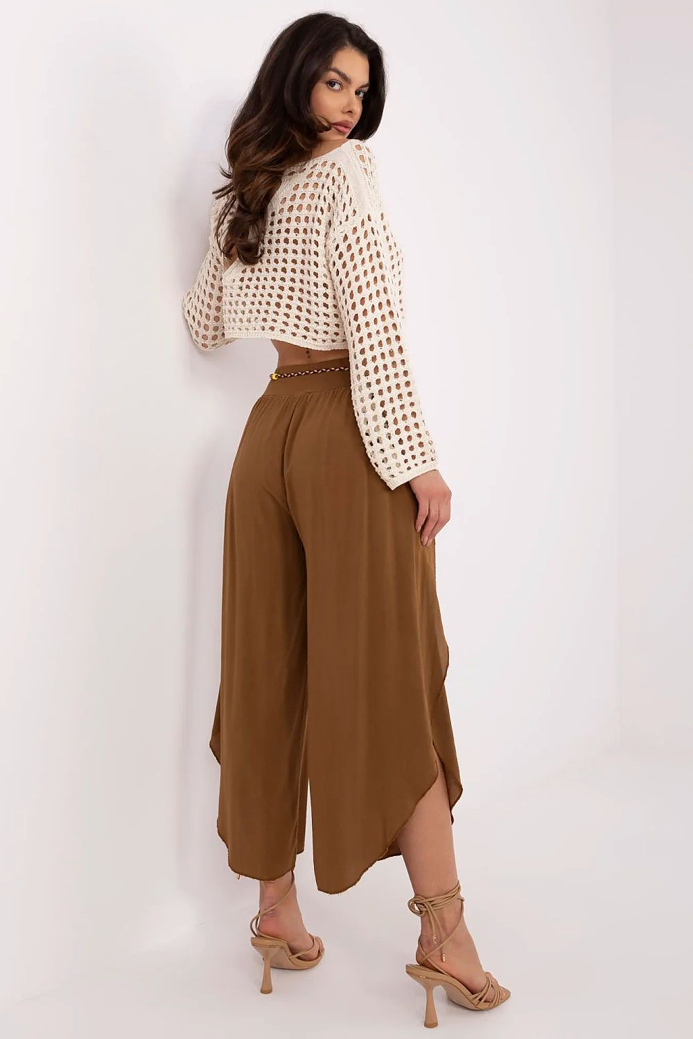 TEEK - Brown Wide Flow Palazzo Trousers PANTS TEEK MH