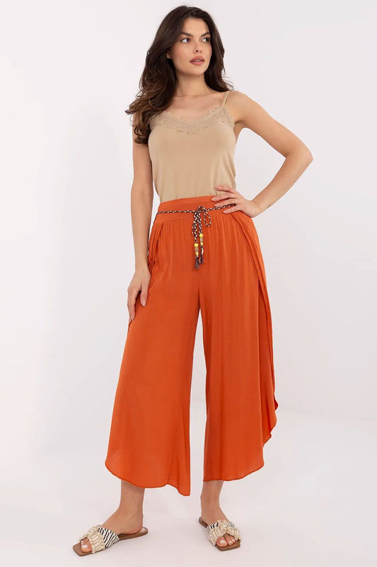 TEEK - Orange Wide Flow Palazzo Trousers PANTS TEEK MH S
