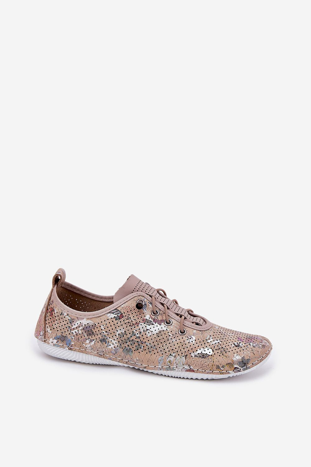 TEEK - Floral Leather Stretch Laced Low Loafers SHOES TEEK MH