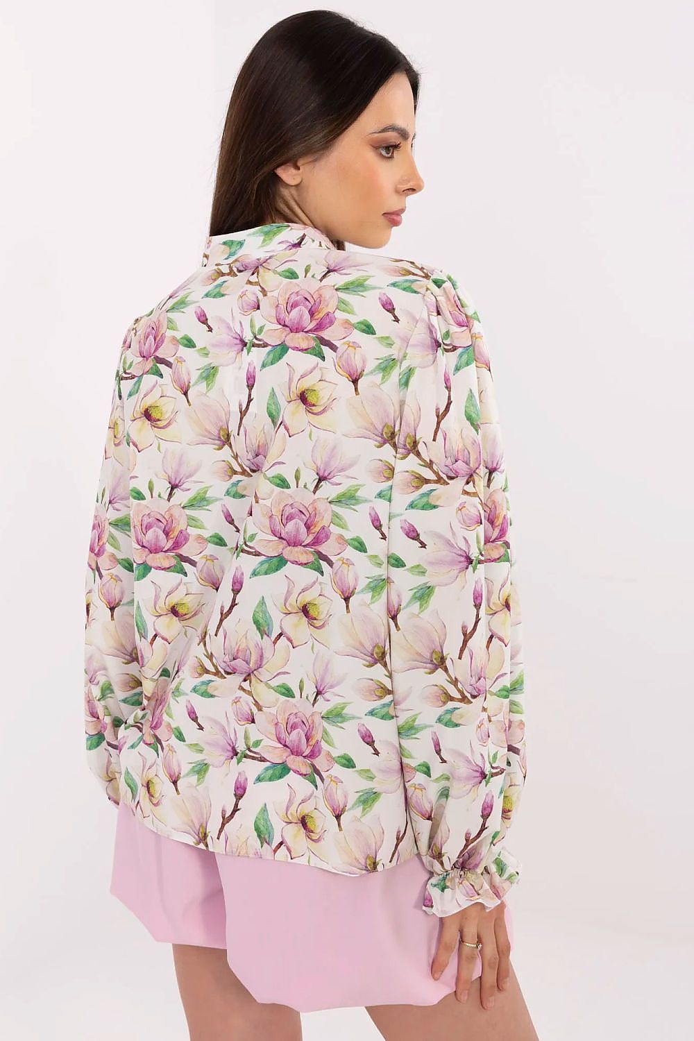 TEEK - Foral Ruffle Wrist Long Sleeve Blouse TOPS TEEK MH