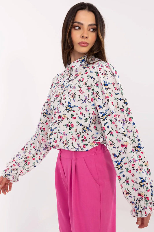 TEEK - White Floral Spread Buttoned Long Sleeve Shirt TOPS TEEK MH