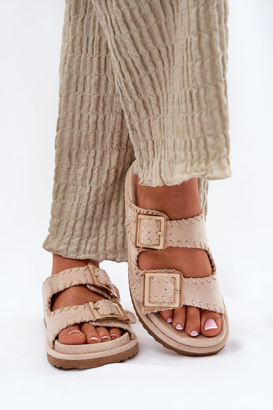 TEEK - Strong Stitch Double Buckle Sandals SHOES TEEK MH beige 6.5