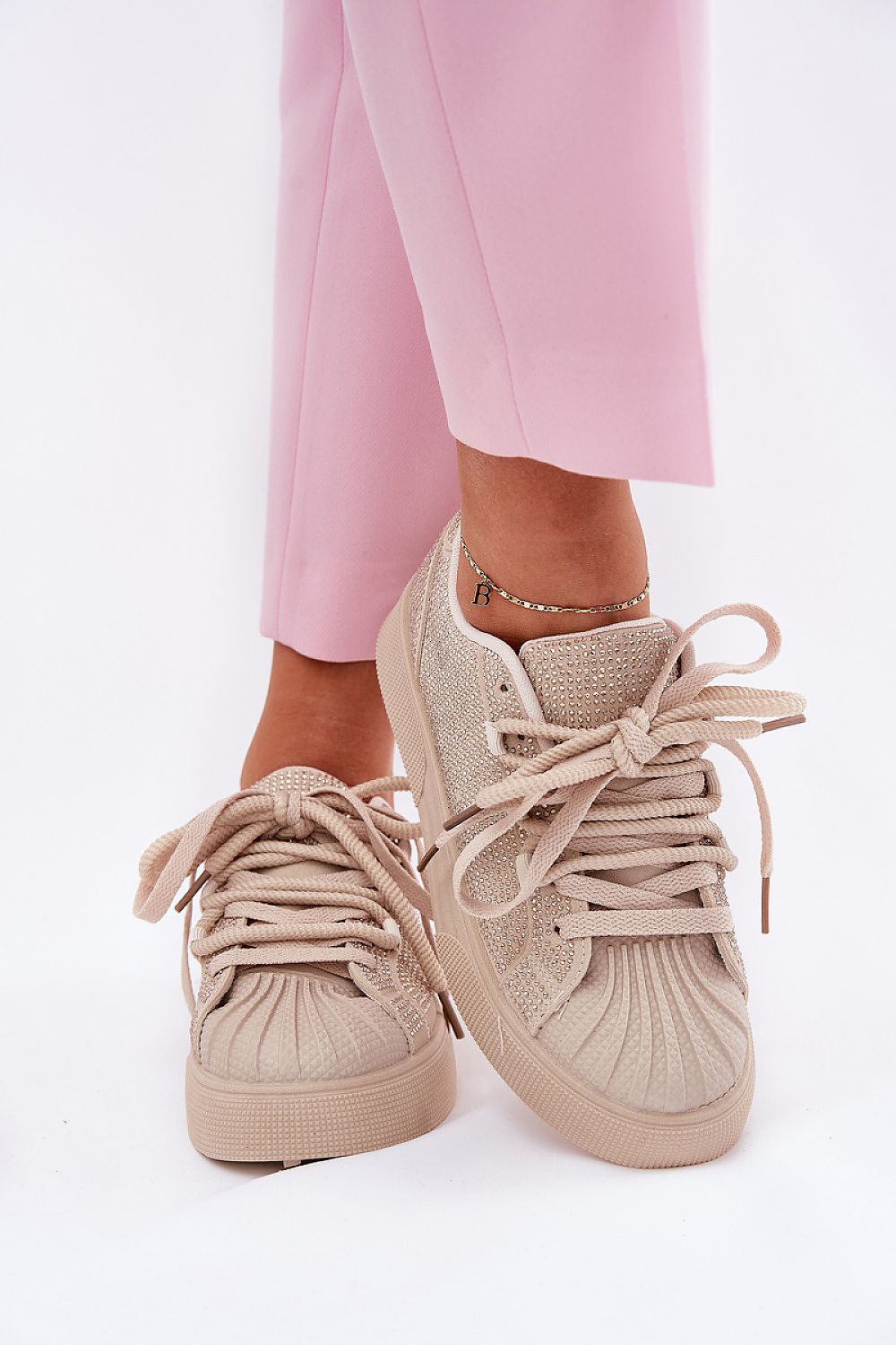 TEEK - Beige Eco-Suede Foam Laced Sneakers SHOES TEEK MH