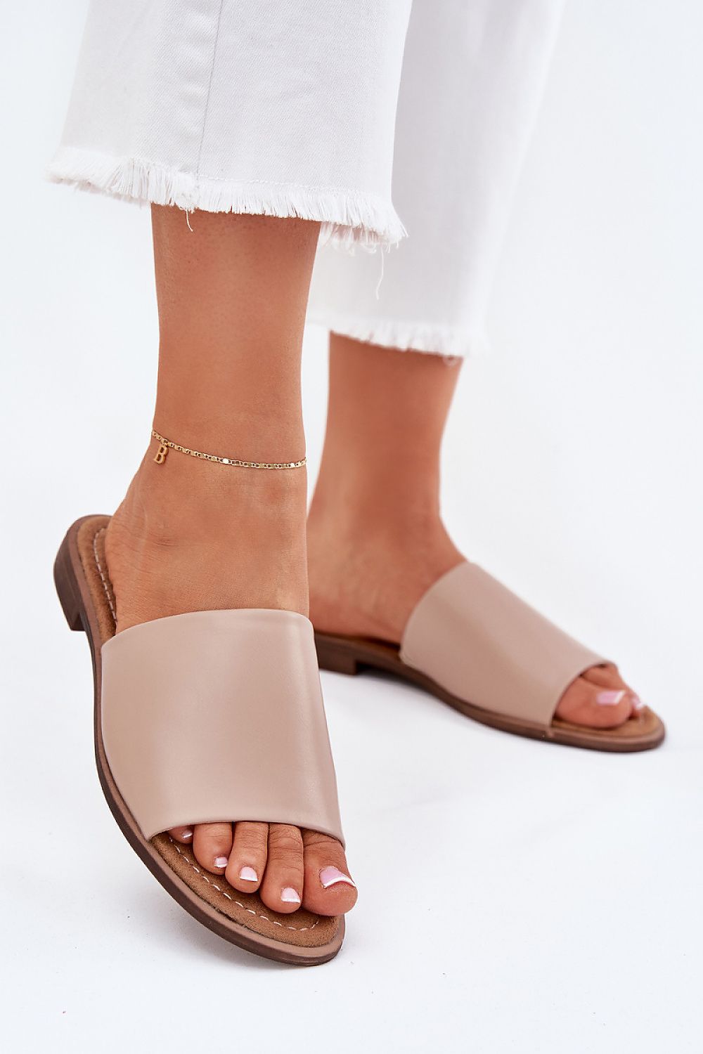 TEEK - Sleek Simpe Smooth Slide Sandals SHOES TEEK MH beige 6.5