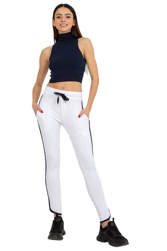 TEEK - Single Stripe Leg Ankle Flirt Tracksuit trousers PANTS TEEK MH white S