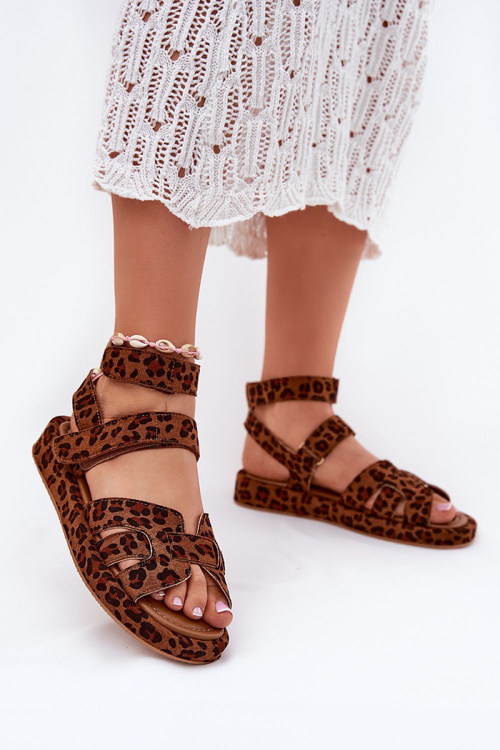 TEEK - Strappy Ankle Flat Sandals SHOES TEEK MH brown 5.5