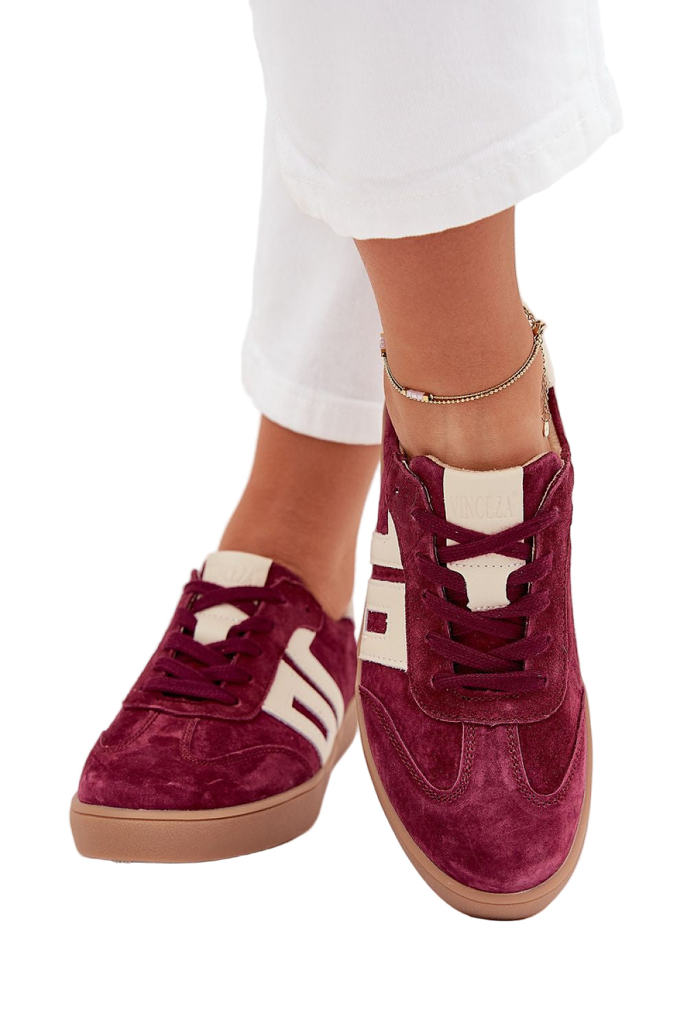 TEEK - Low Leather Suede Laced Sport Shoes SHOES TEEK MH red 6.5