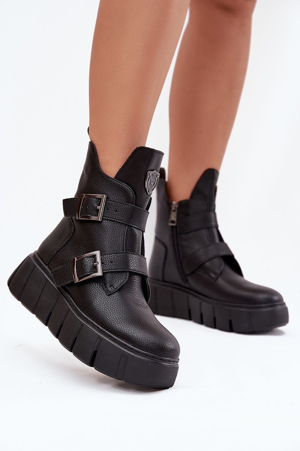 TEEK - Black Dual Buckle Boots SHOES TEEK MH 6.5