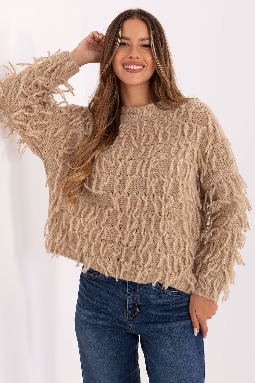 TEEK - Fringe Friendly Sweater TOPS TEEK MH beige 2 One Size