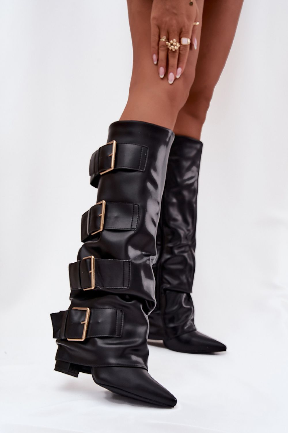 TEEK - Quad Buckle Heeled Boots SHOES TEEK MH black 2 6.5