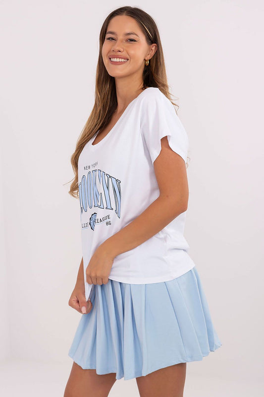 TEEK - Blue Brooklyn Tee Pleated Skirt Set SET TEEK MH