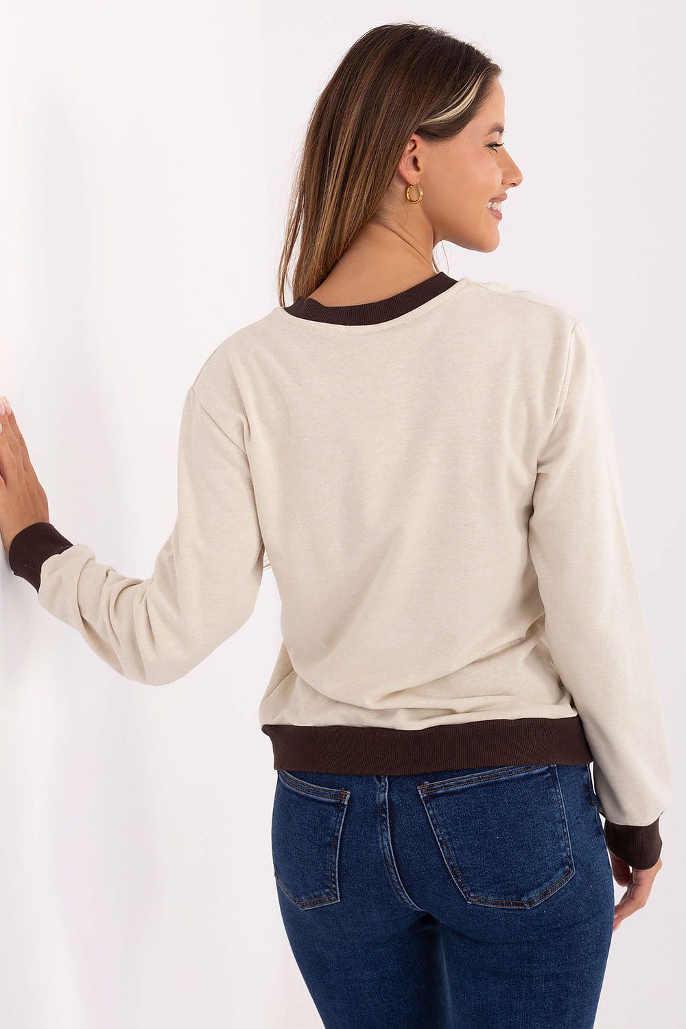 TEEK - MIN MIN Contrast Trim Sweatshirt TOPS TEEK MH