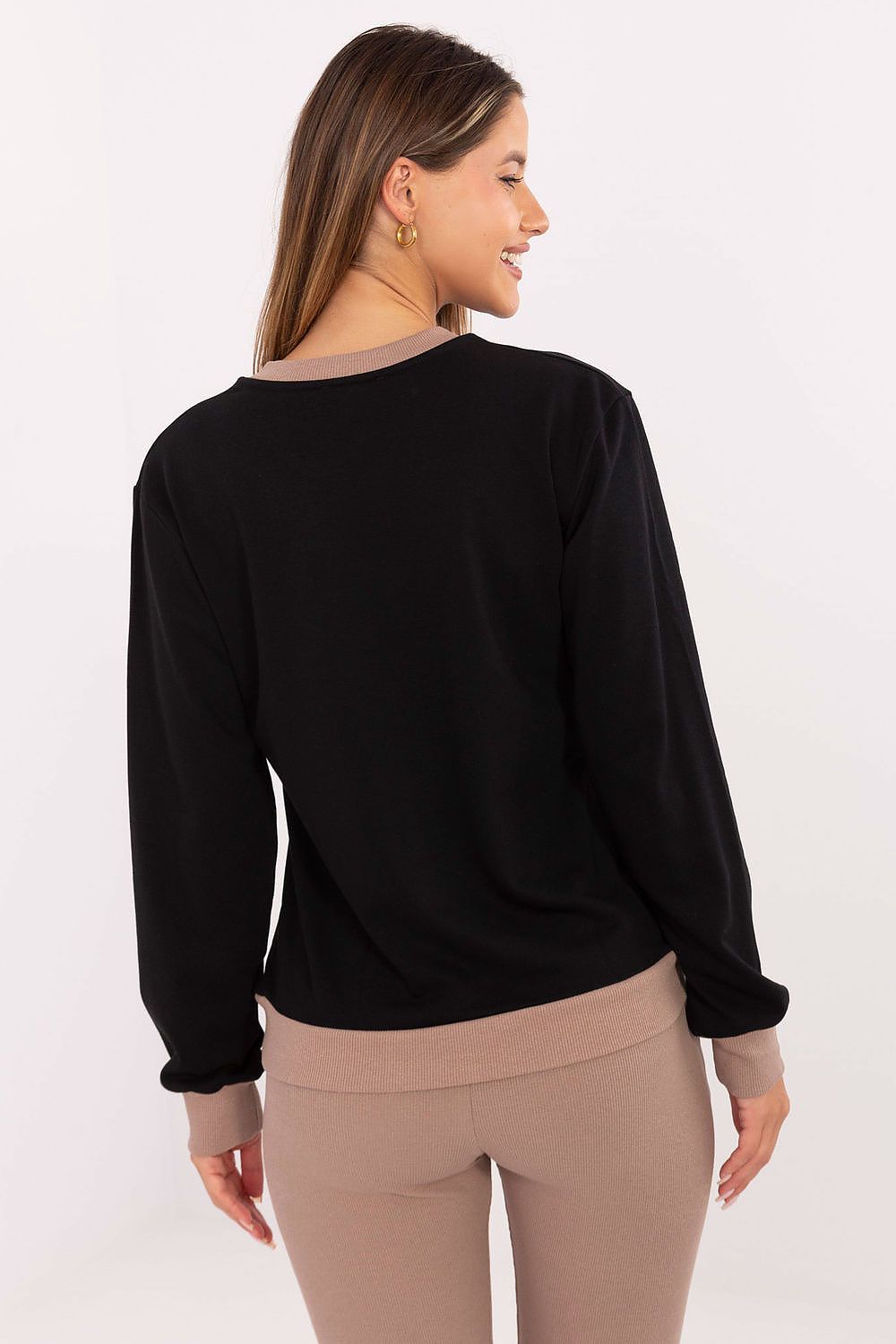 TEEK - MIN MIN Contrast Trim Sweatshirt TOPS TEEK MH