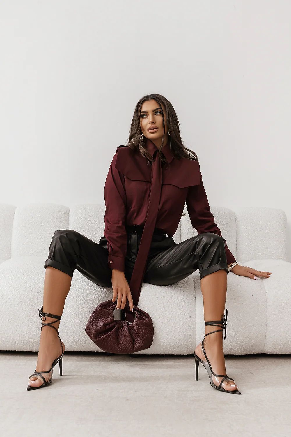 TEEK - Drop Tie Long Sleeve Shirt TOPS TEEK MH red S