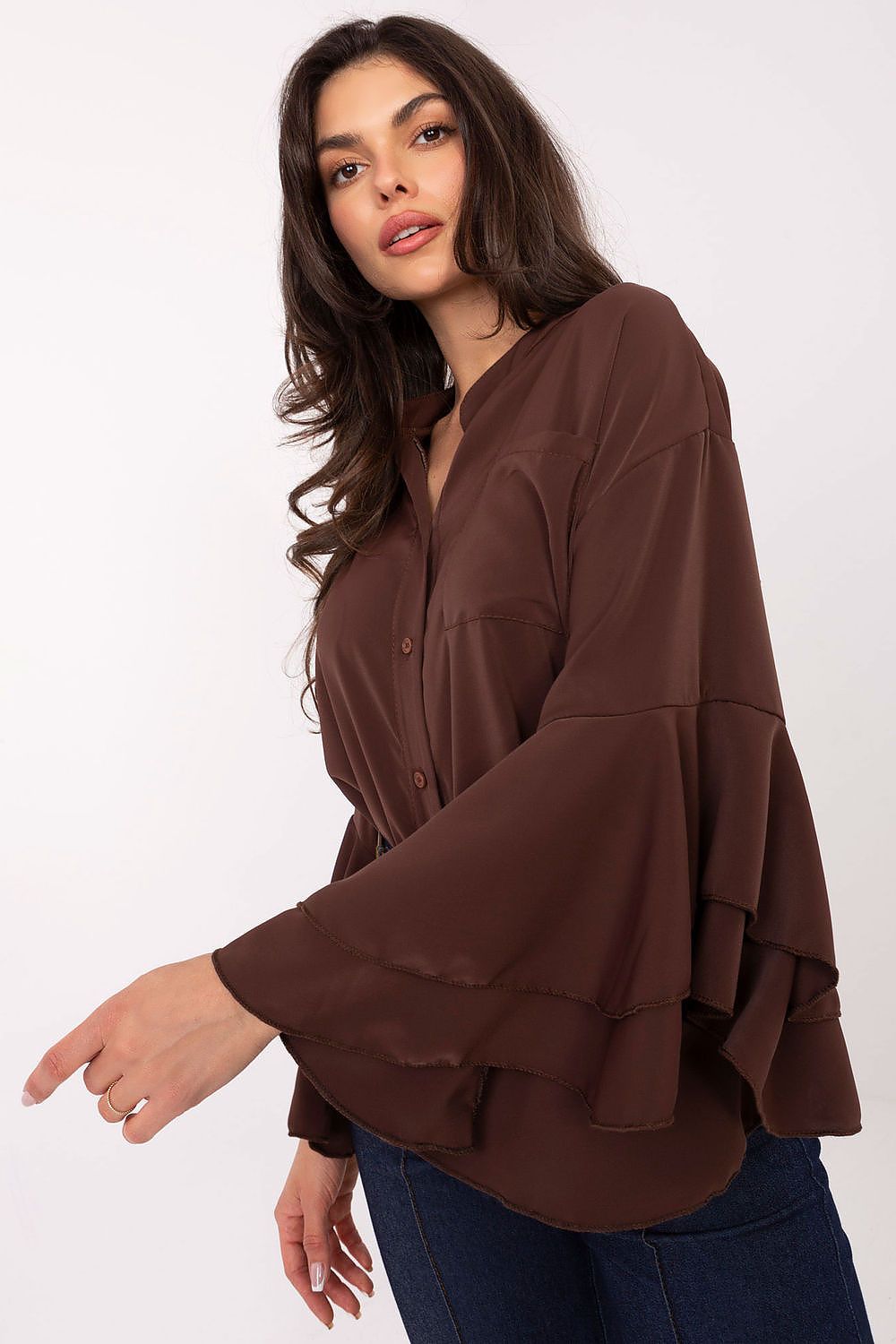 TEEK - Big Ruffle Long Sleeve Shirt TOPS TEEK MH