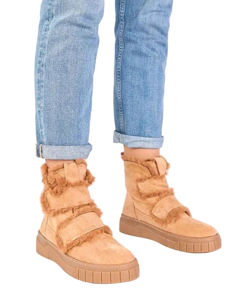 TEEK - Tri-Strap Suede Ankle Boots SHOES TEEK MH brown 7.5