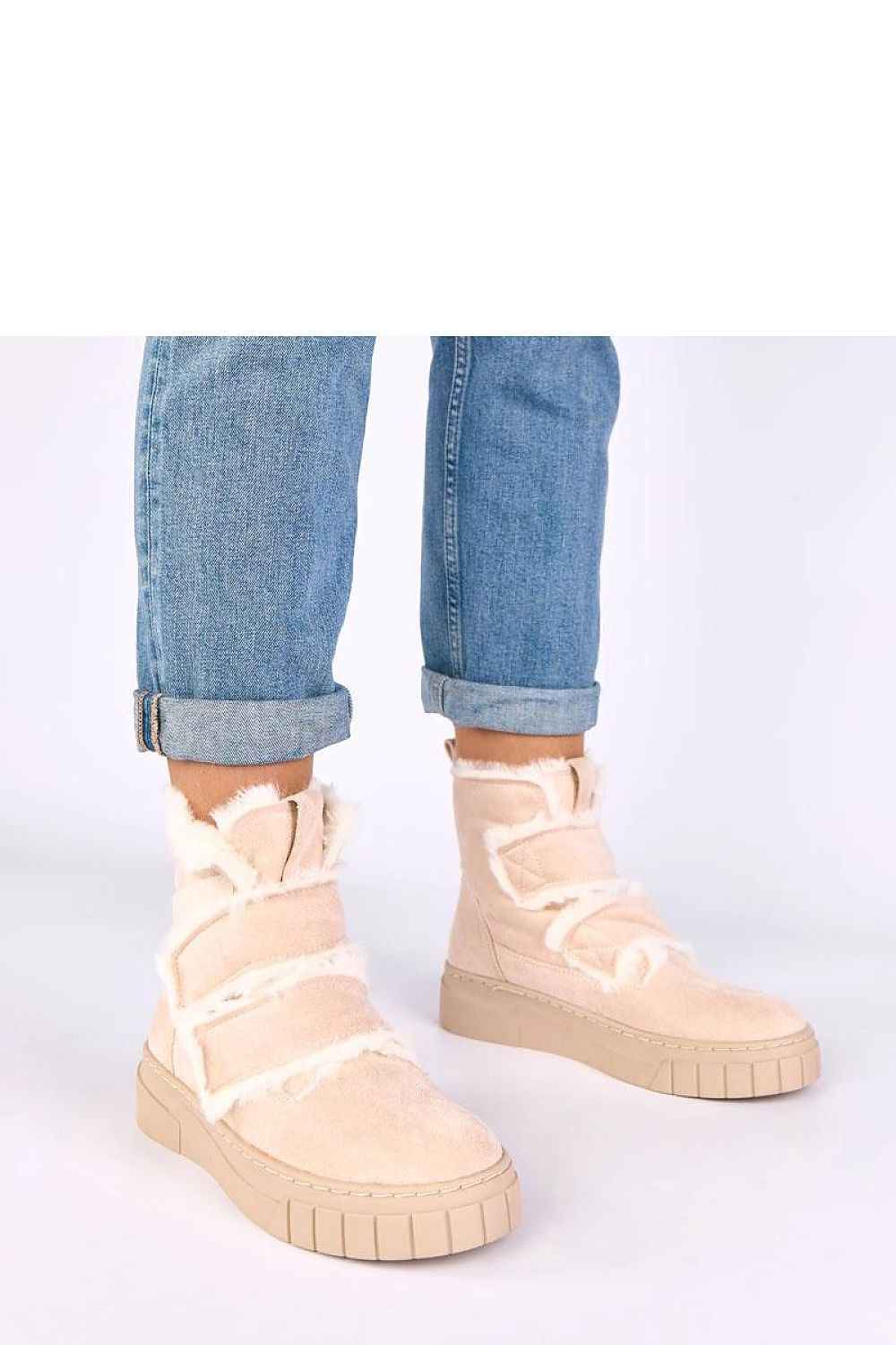 TEEK - Tri-Strap Suede Ankle Boots SHOES TEEK MH beige 7.5