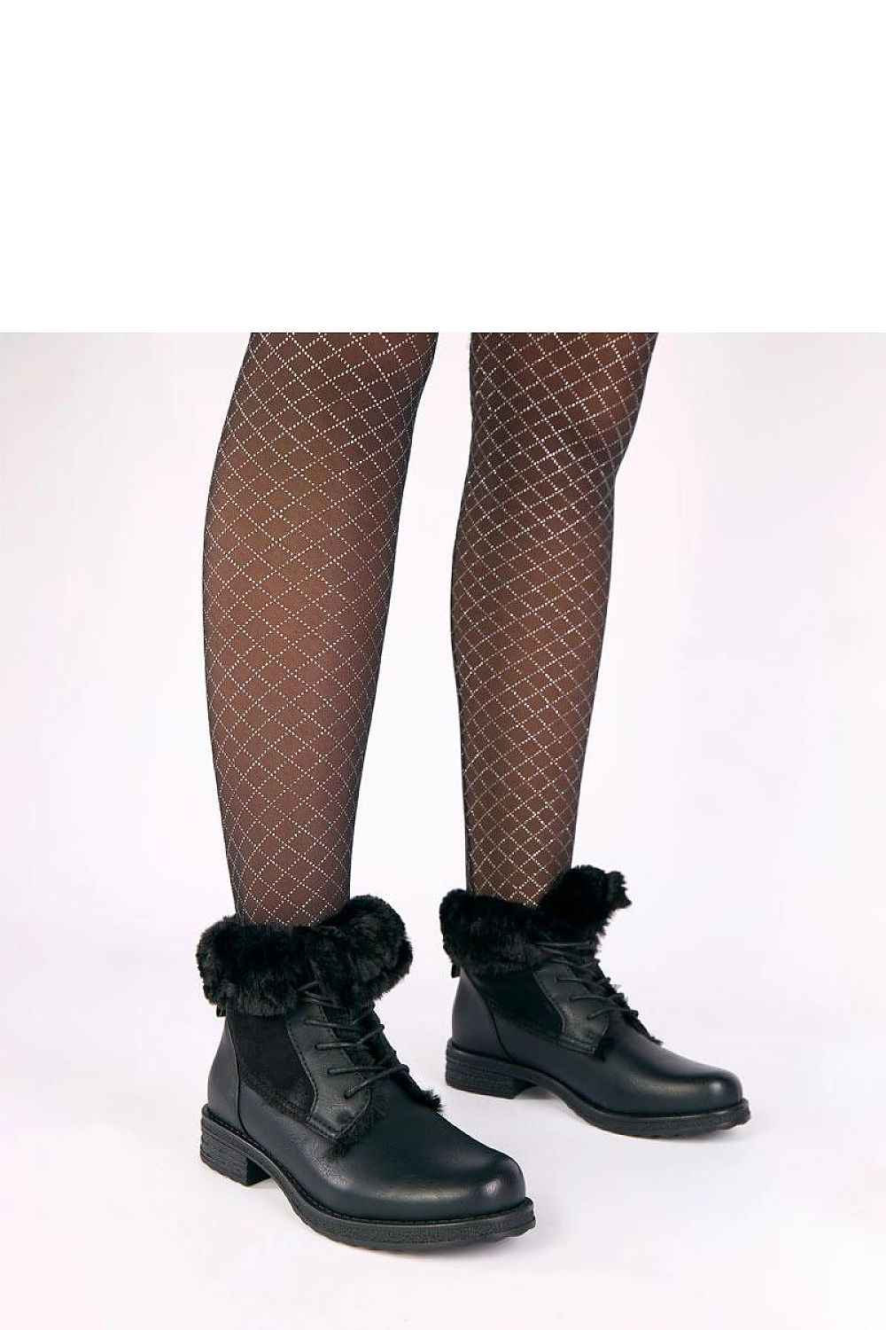 TEEK - Laced Flipped Fur Ankle Boots SHOES TEEK MH black 7.5