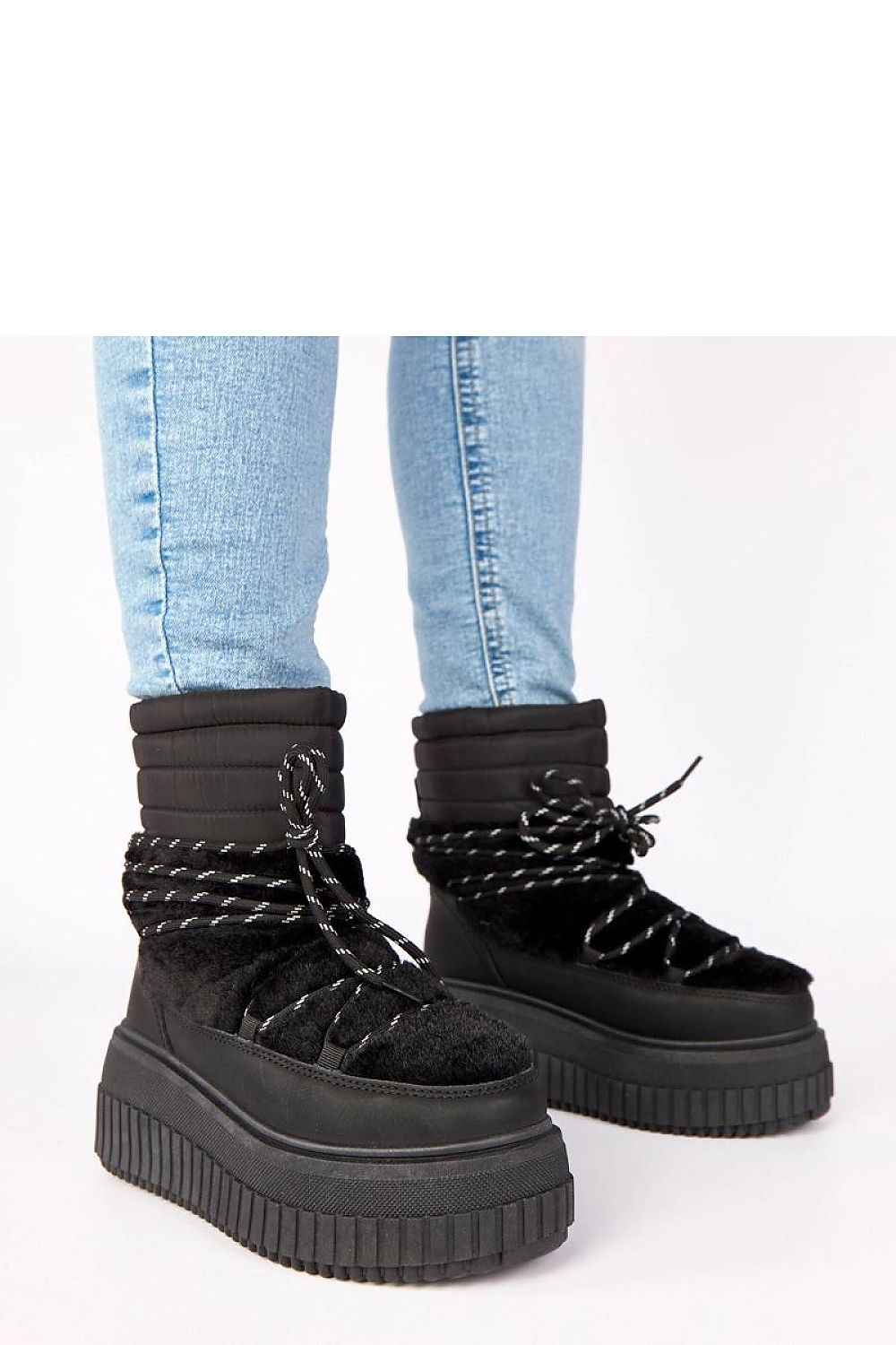 TEEK - Canoe Laced Furry Top Snow boots SHOES TEEK MH black 6.5