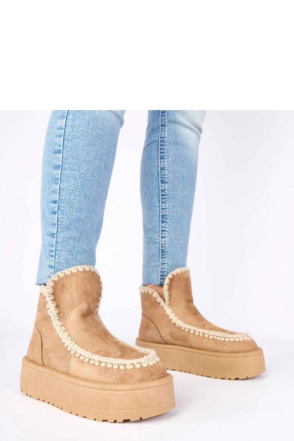TEEK - Stitched Ankle Snow Boots SHOES TEEK MH beige 6.5