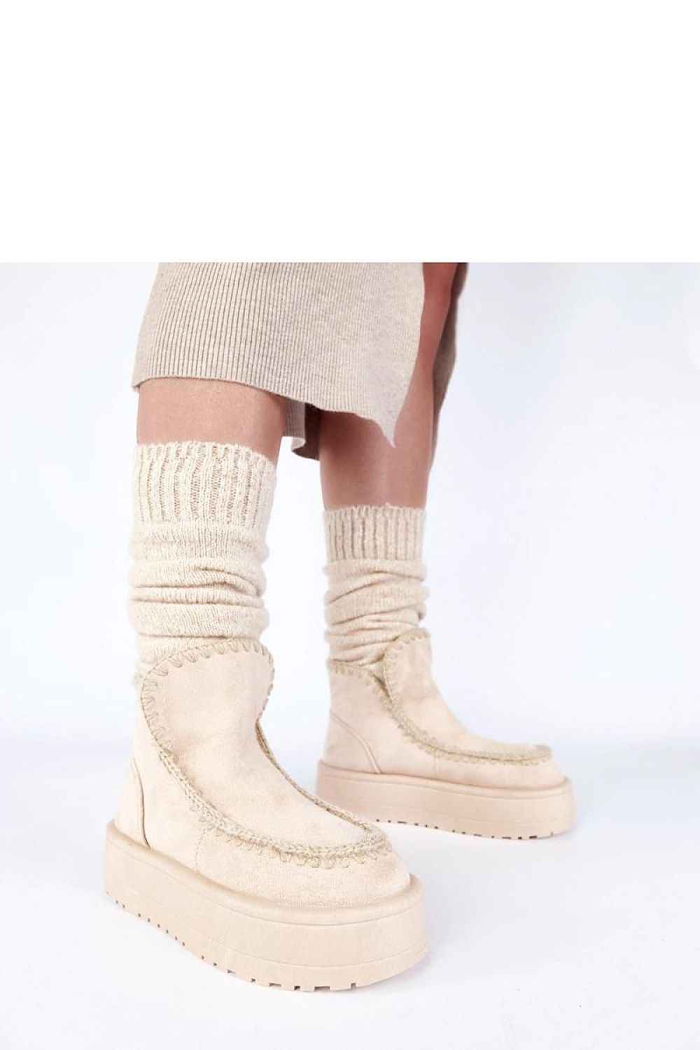 TEEK - Stitched Ankle Snow Boots SHOES TEEK MH beige 2 6.5