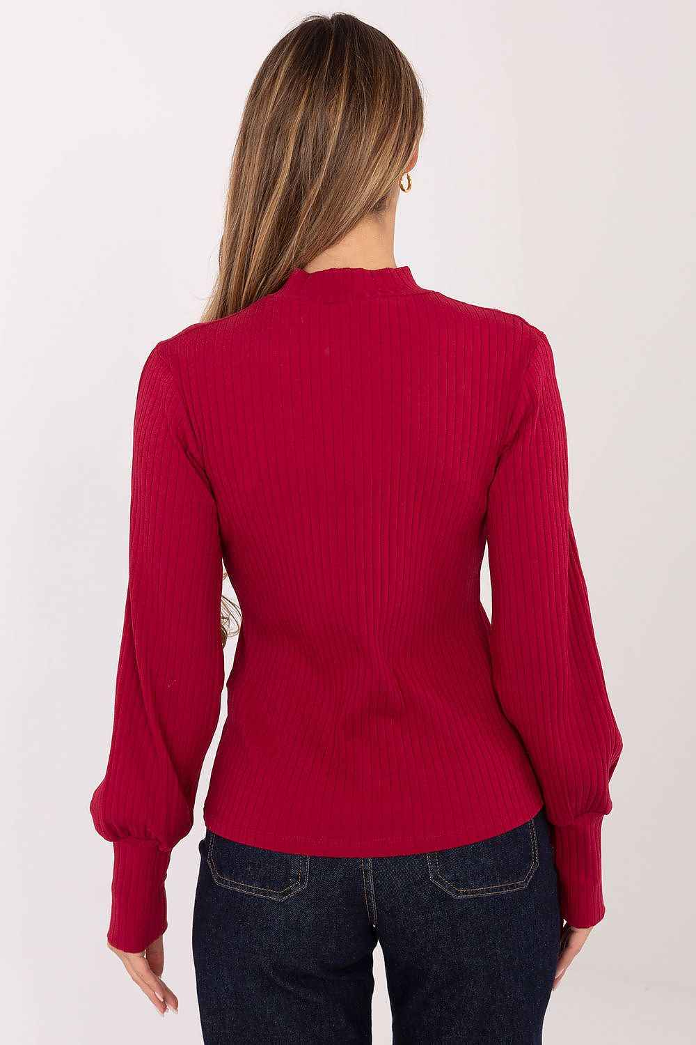 TEEK - Mock Neck Balloon Long Sleeve Blouse TOPS TEEK MH