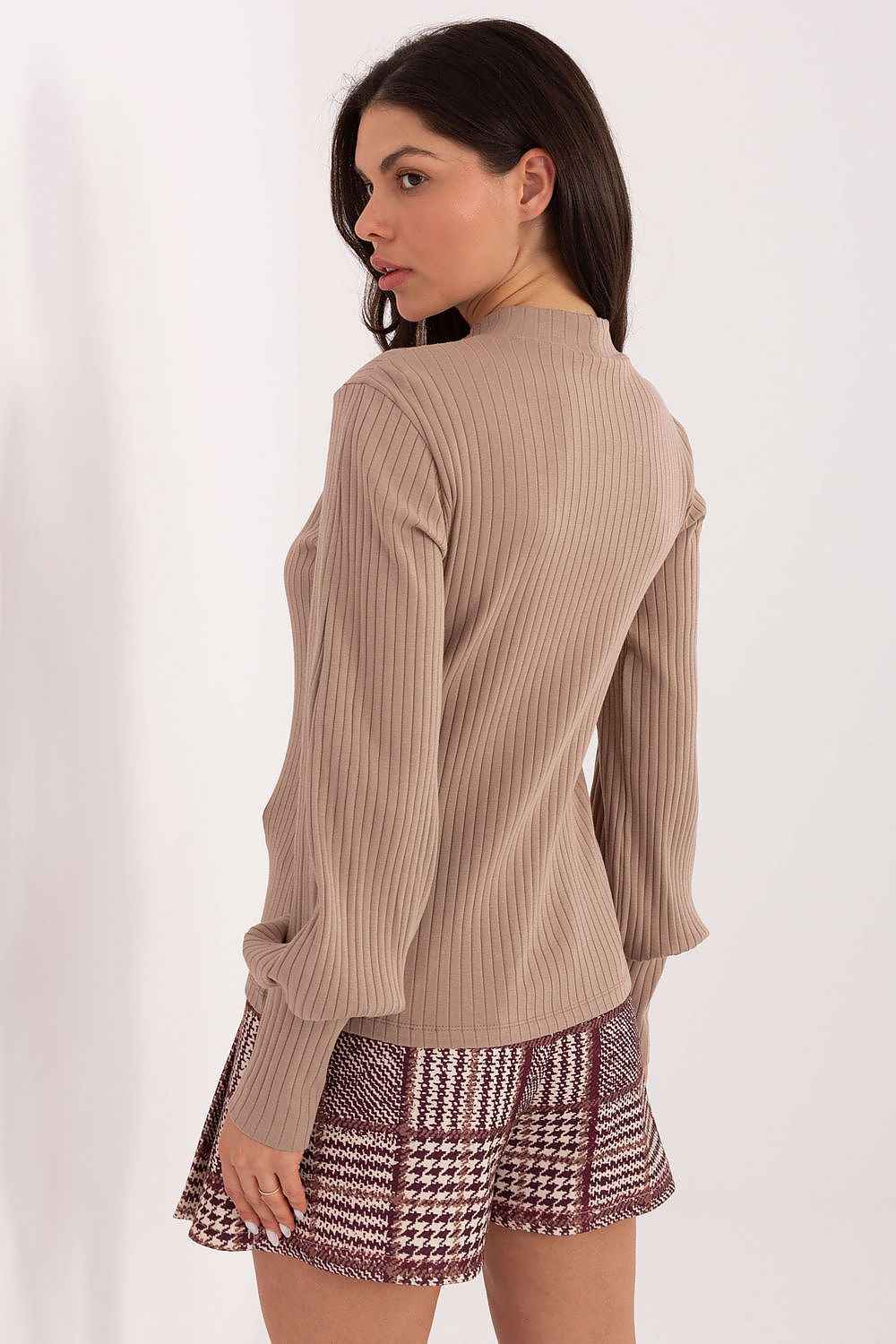 TEEK - Mock Neck Balloon Long Sleeve Blouse TOPS TEEK MH