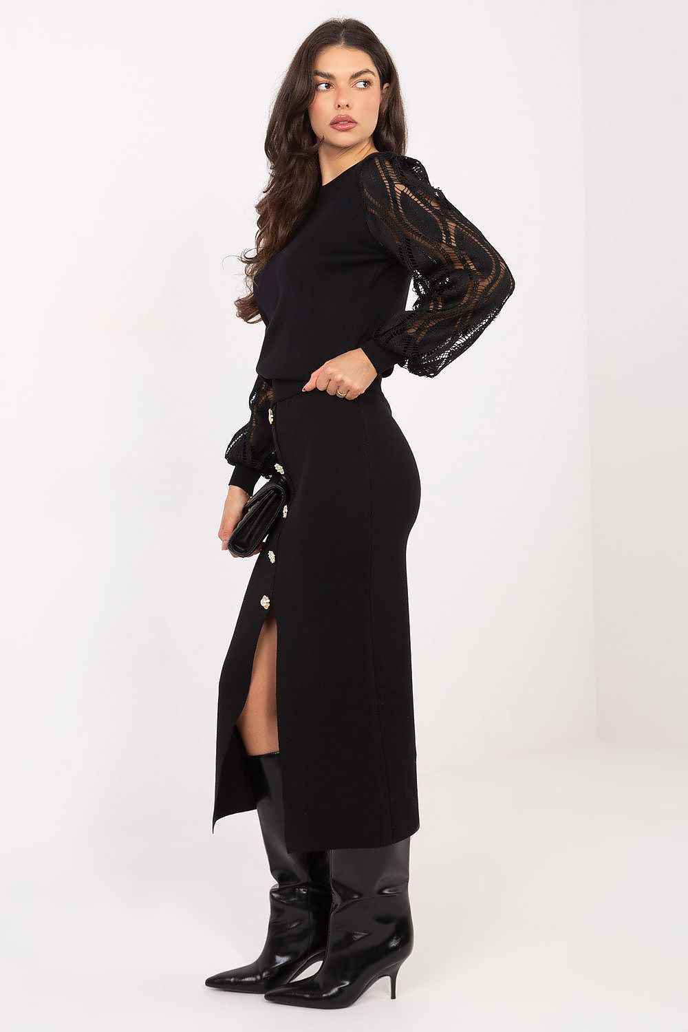 TEEK - Down Button So Slit Skirt SKIRT TEEK MH