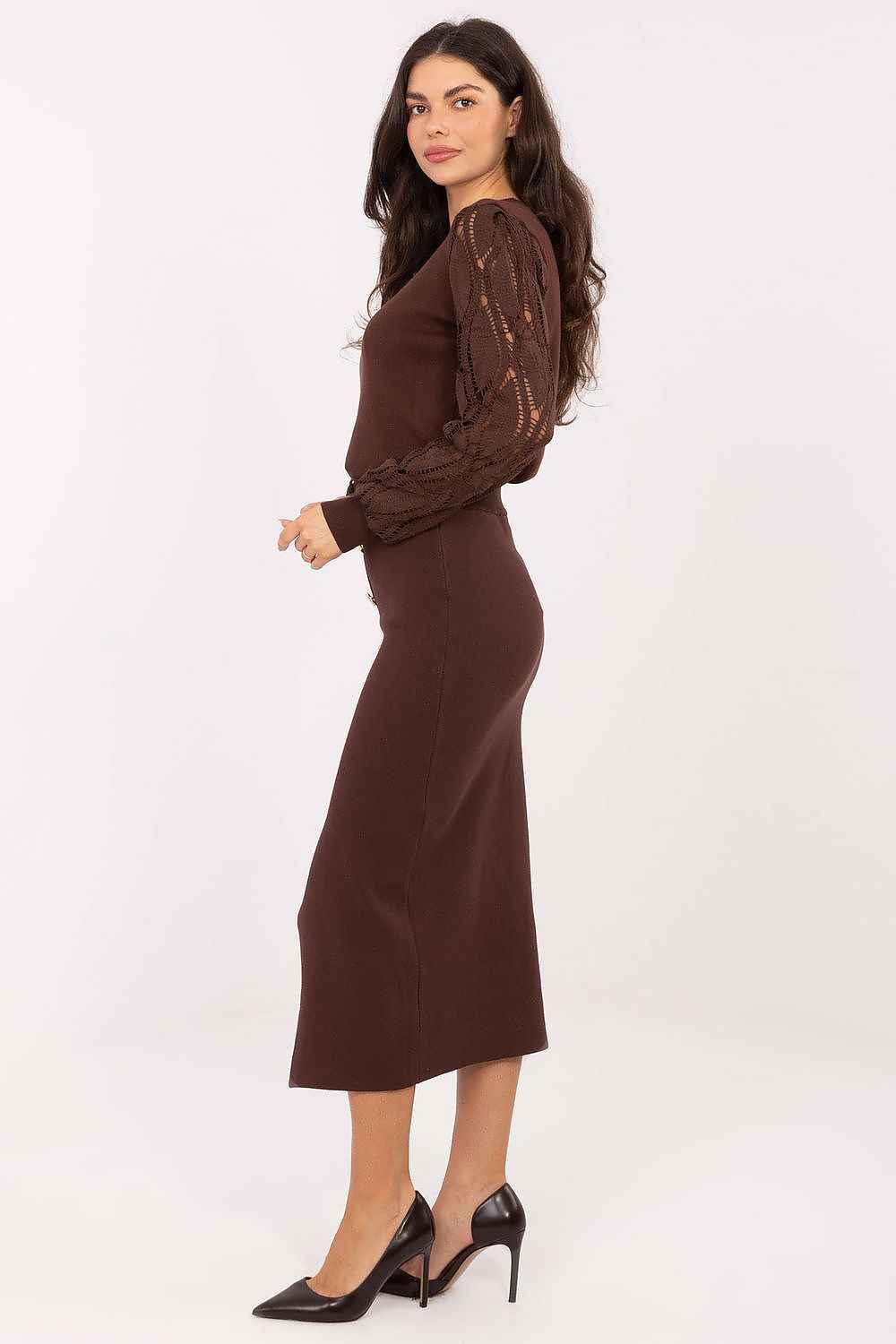 TEEK - Down Button So Slit Skirt SKIRT TEEK MH brown One Size