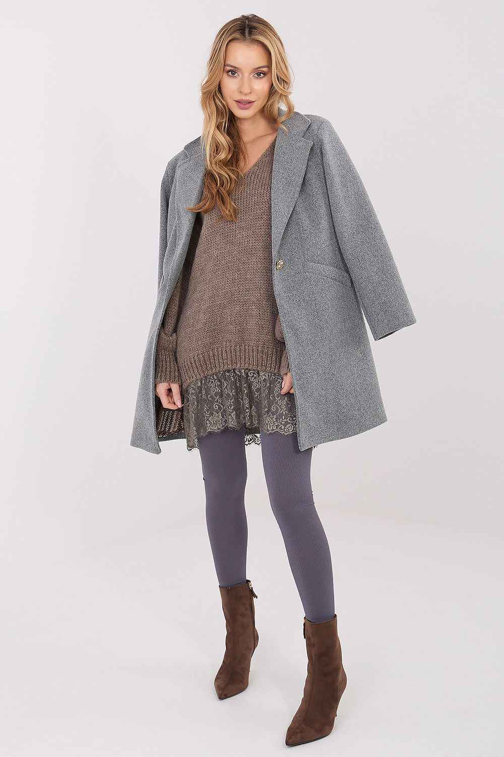 TEEK - Lace Ruffle Bottom Loose Long Sleeve Sweater TOPS TEEK MH
