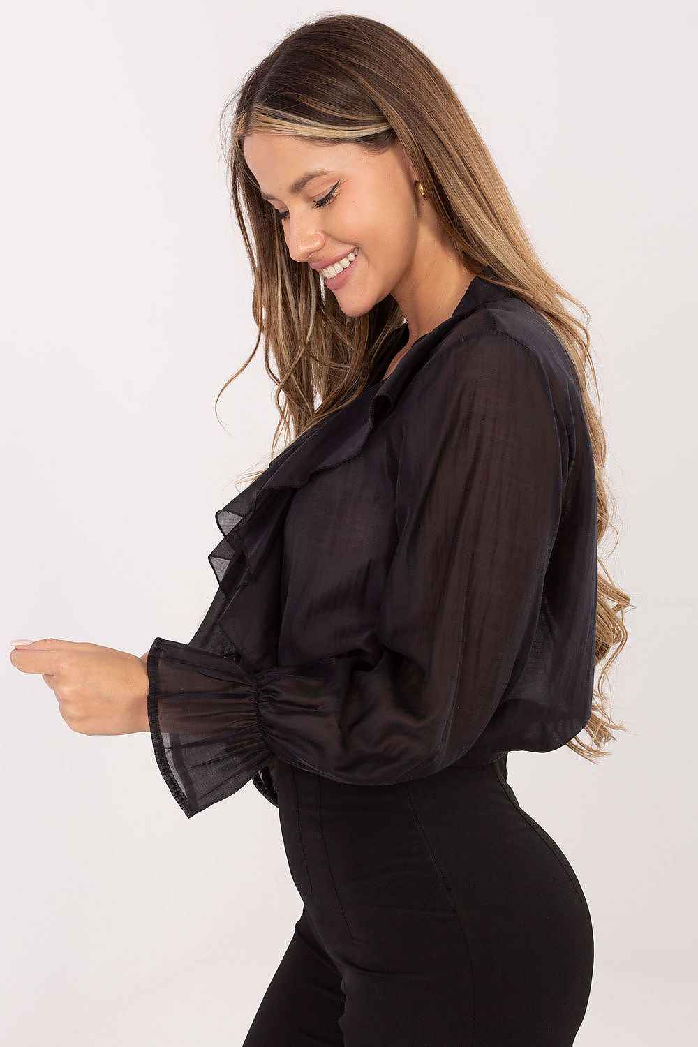 TEEK - Long Sleeve Ruffle Over Blouse TOPS TEEK MH