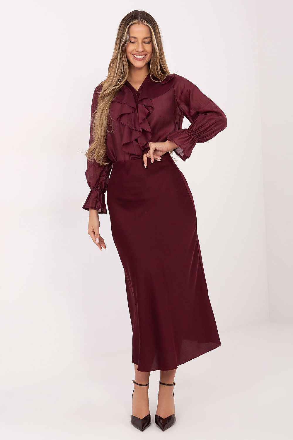 TEEK - Long Sleeve Ruffle Over Blouse TOPS TEEK MH