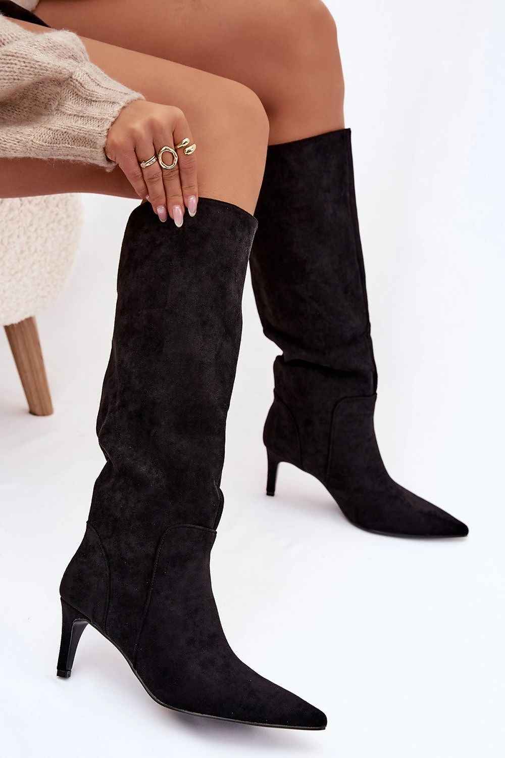 TEEK - Suede Low Heeled Pointed Toe Boots SHOES TEEK MH