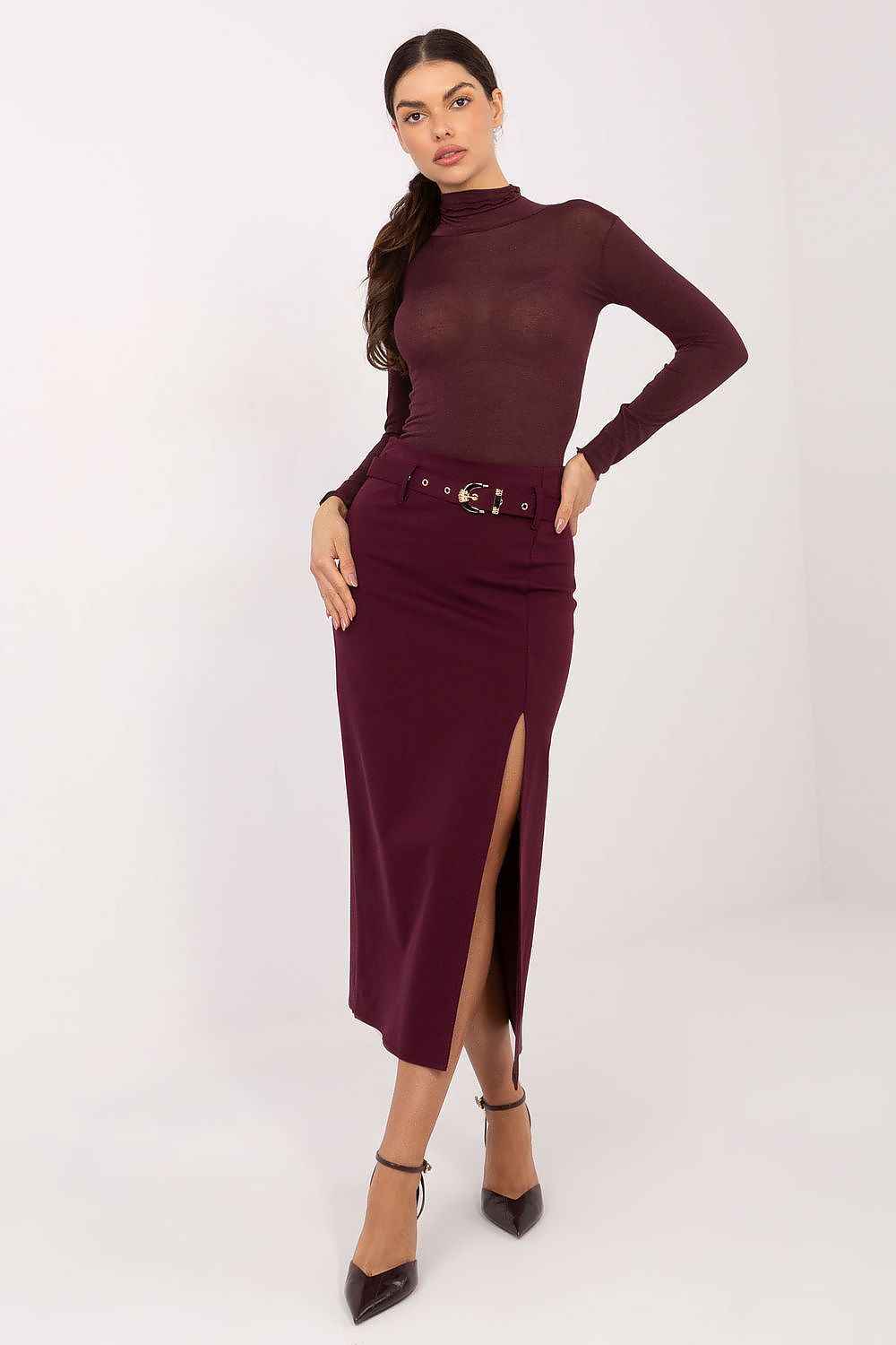 TEEK - Sheer Turtleneck Stretch Fit Blouse TOPS TEEK MH