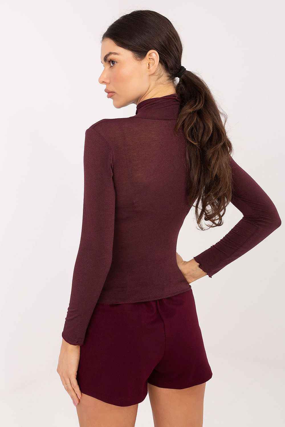 TEEK - Sheer Turtleneck Stretch Fit Blouse TOPS TEEK MH