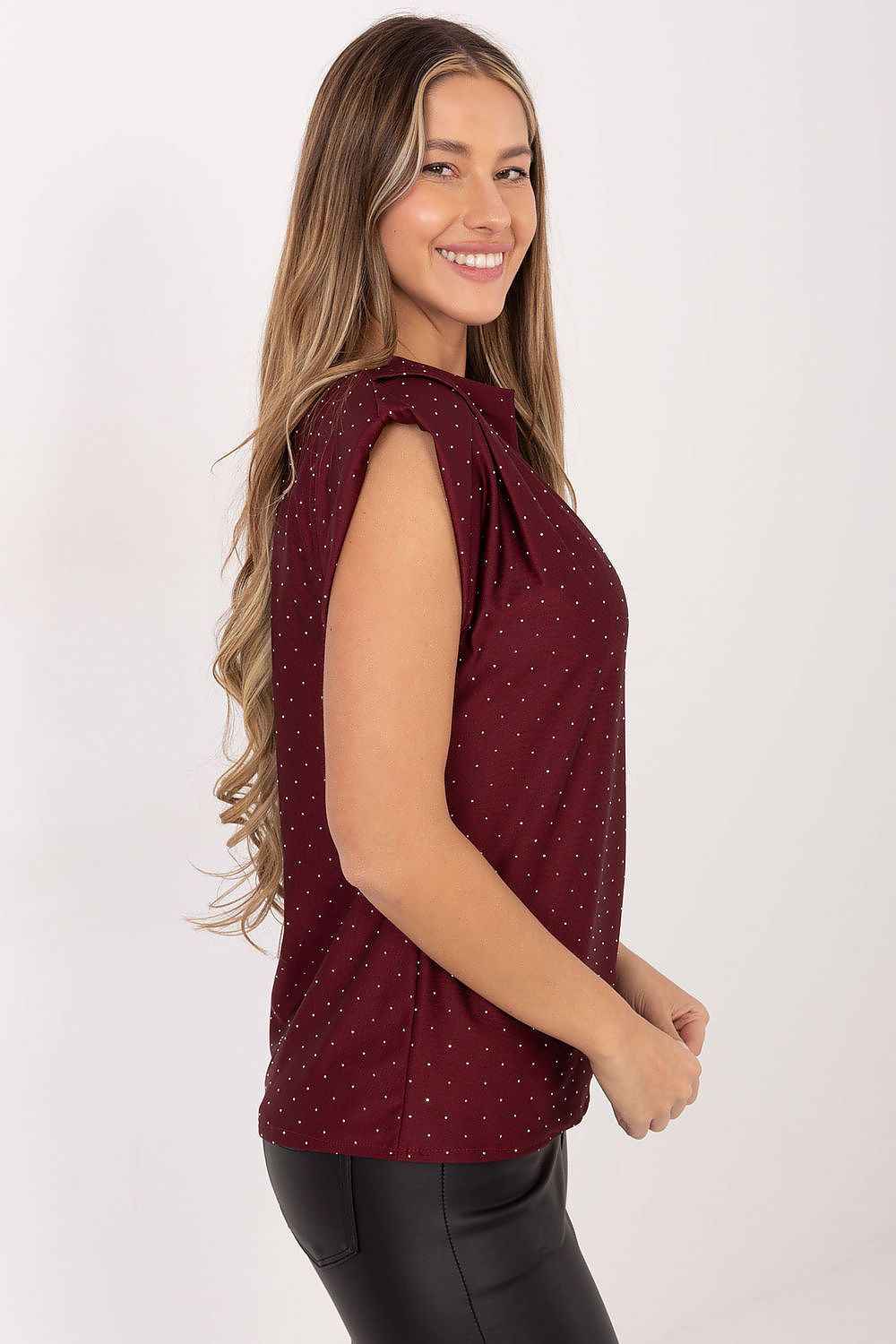 TEEK - Padded Shoulder Sleeveless Blouse TOPS TEEK MH