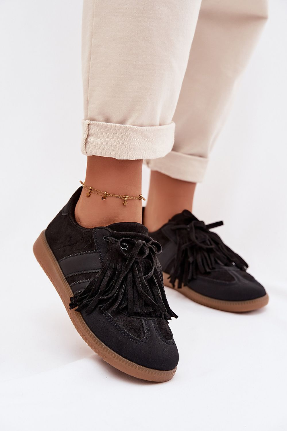 TEEK - Tassel Suede Laced Sneakers SHOES TEEK MH black 6.5