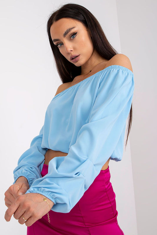 TEEK - Wide Sleeve Off-Shoulder Premium Blouse TOPS TEEK MH blue One Size