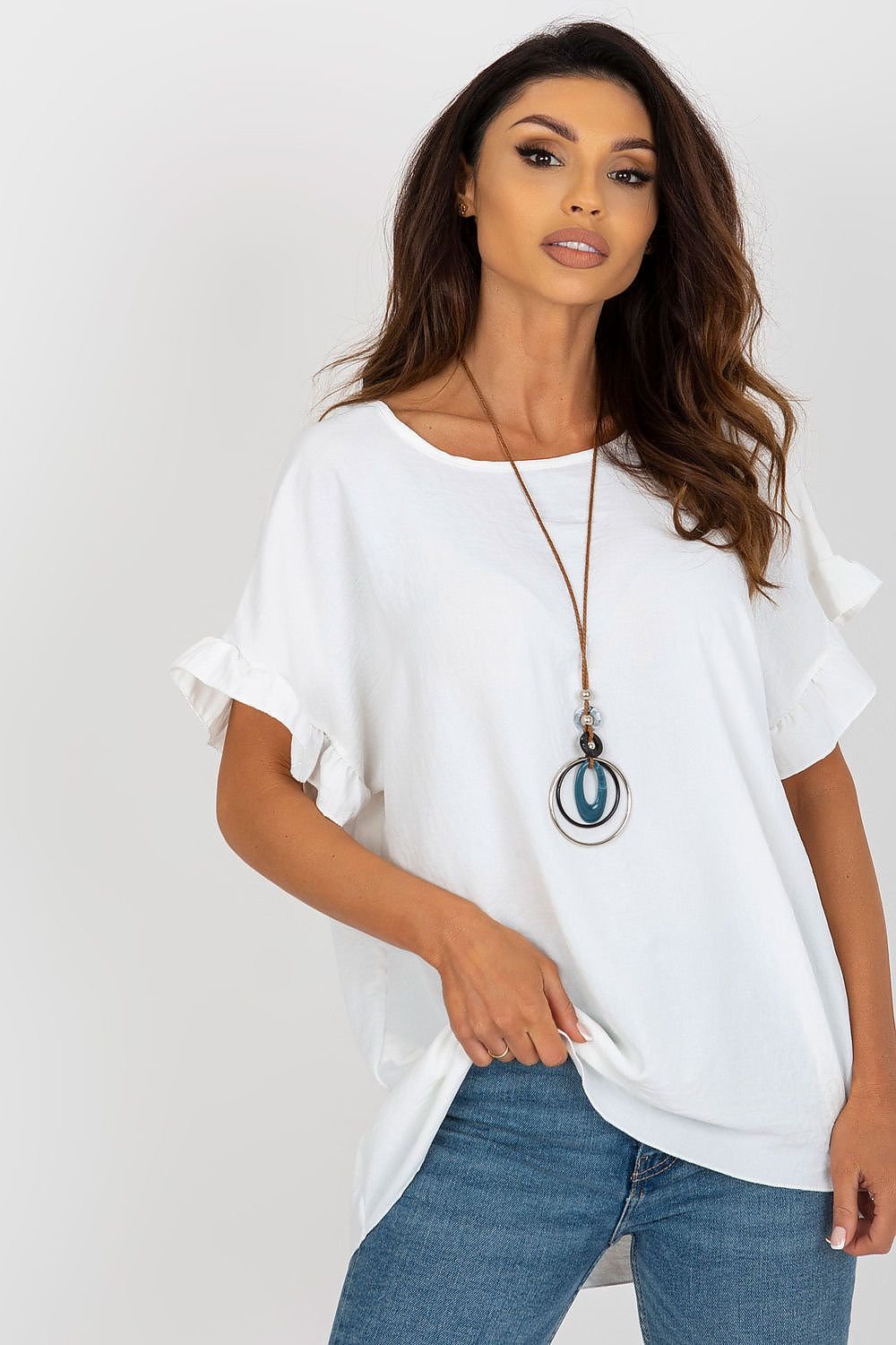 TEEK - Tilted Ruffled Blouse TOPS TEEK MH beige One Size